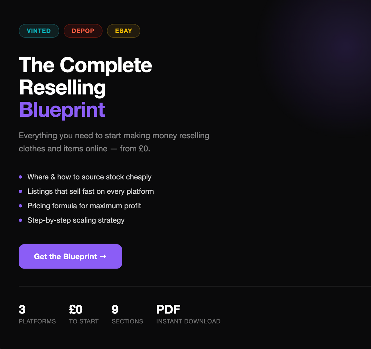 The Complete Reselling Blueprint — Vinted, Depop & eBay Guide (PDF)