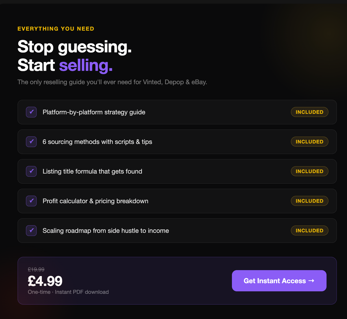 The Complete Reselling Blueprint — Vinted, Depop & eBay Guide (PDF)